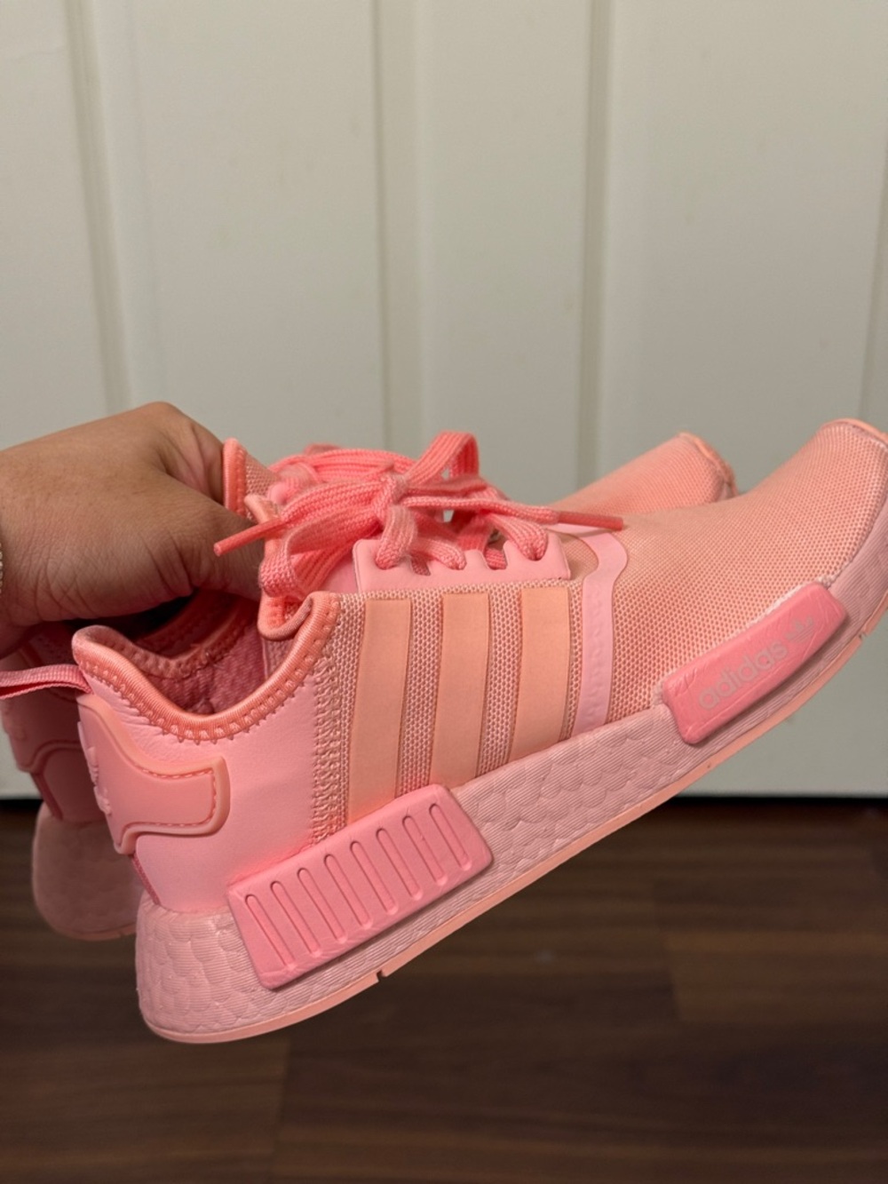 adidas monochromatic coral pink Casual Sneakers